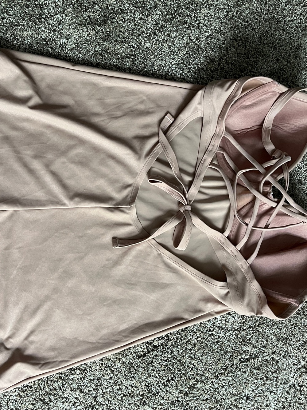 smart & sexy Blush Pink Strappy Bikini Top and Cover-up Set